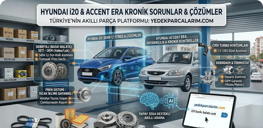 Hyundai i20 ve Accent Era Kronik Sorunları: Doğru Yedek Parça Seçimi