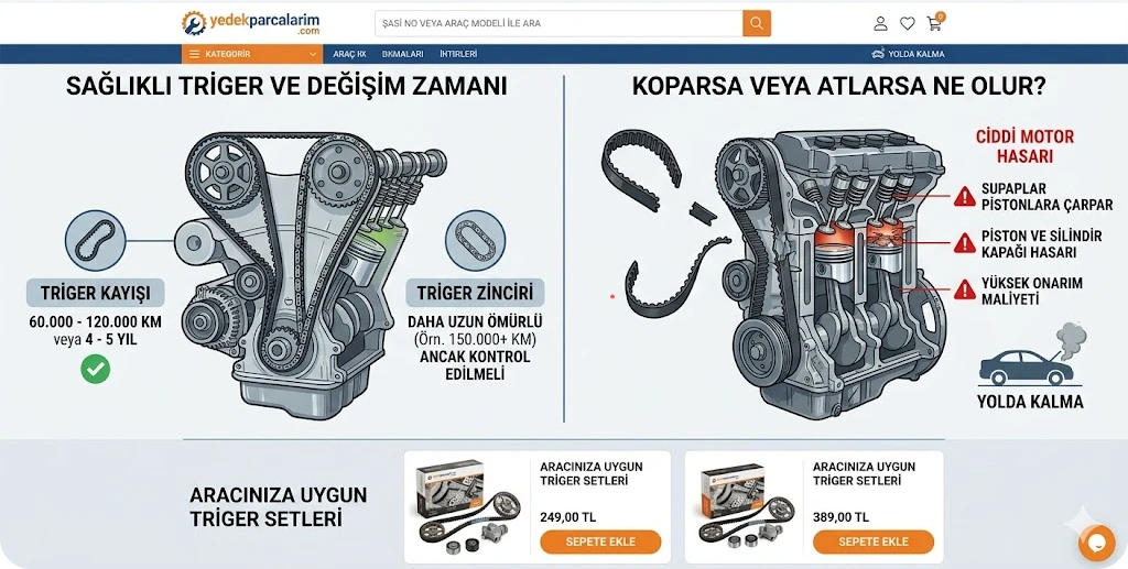 Araçlarda Triger Kayışı (Zinciri) Ne Zaman Değişir? Koparsa Ne Olur?