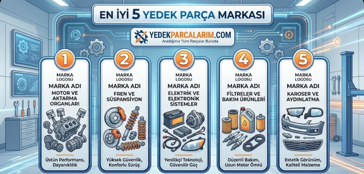 En İyi 5 Oto Yedek Parça Markası: Aracınız İçin Kaliteden Ödün Vermeyin